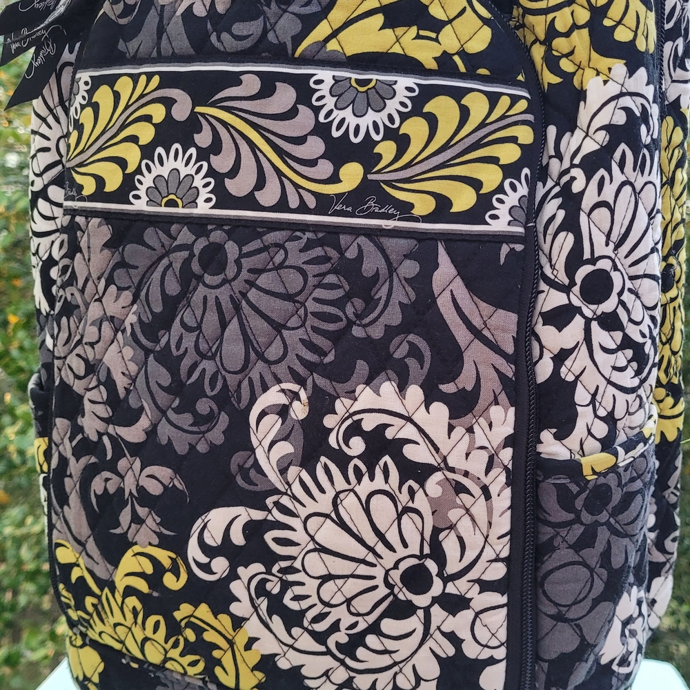 Vera Bradley Black and Yellow Floral Women's Bag